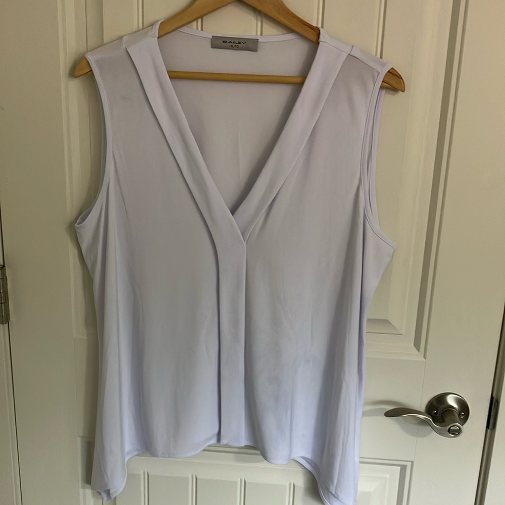 BRIAN BAILEY Top Sleeveless WHITE XL LIKE NEW